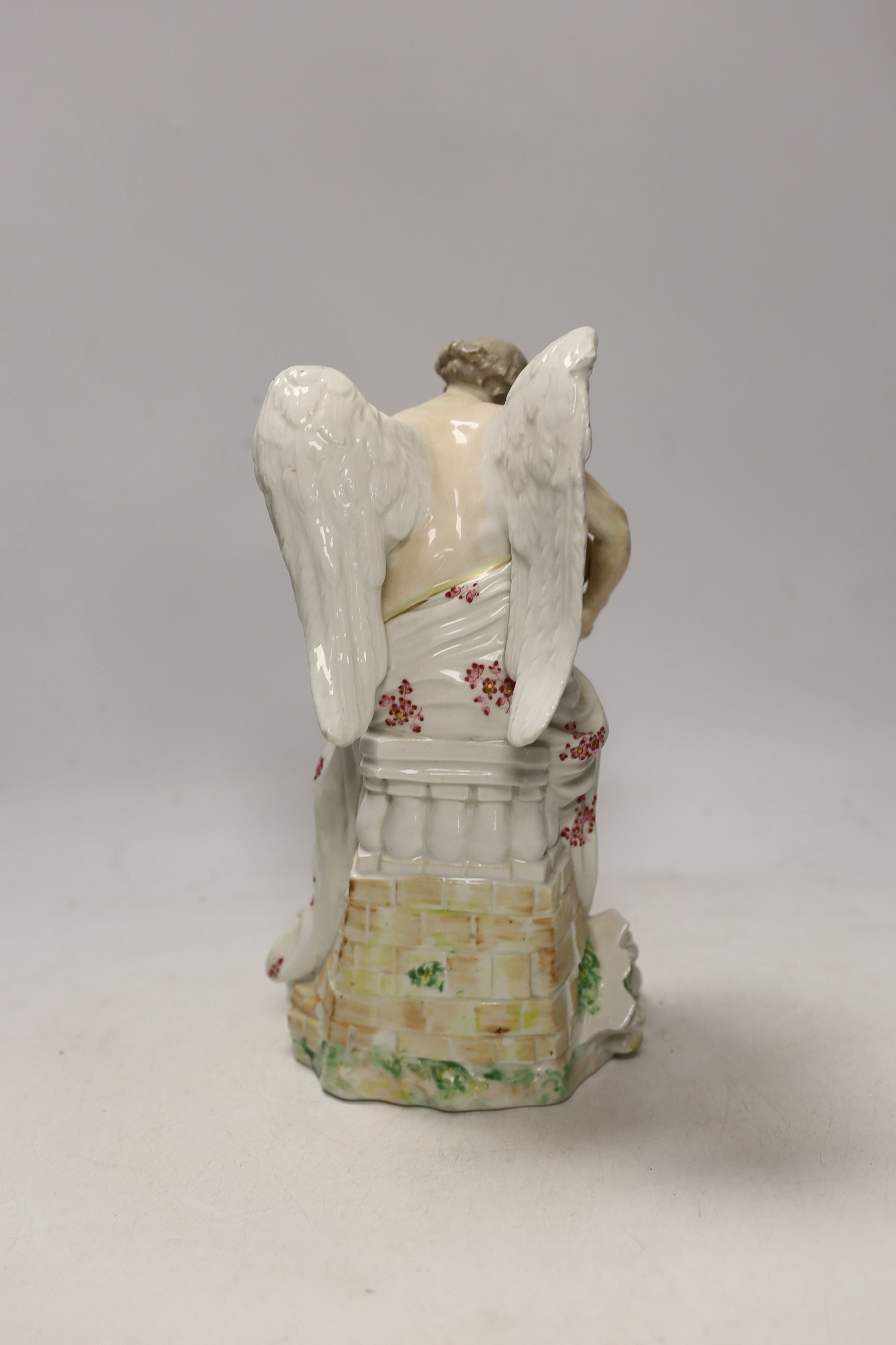 A Derby porcelain figure, Time clipping Cupid’s wings, c.1775, 25cm high